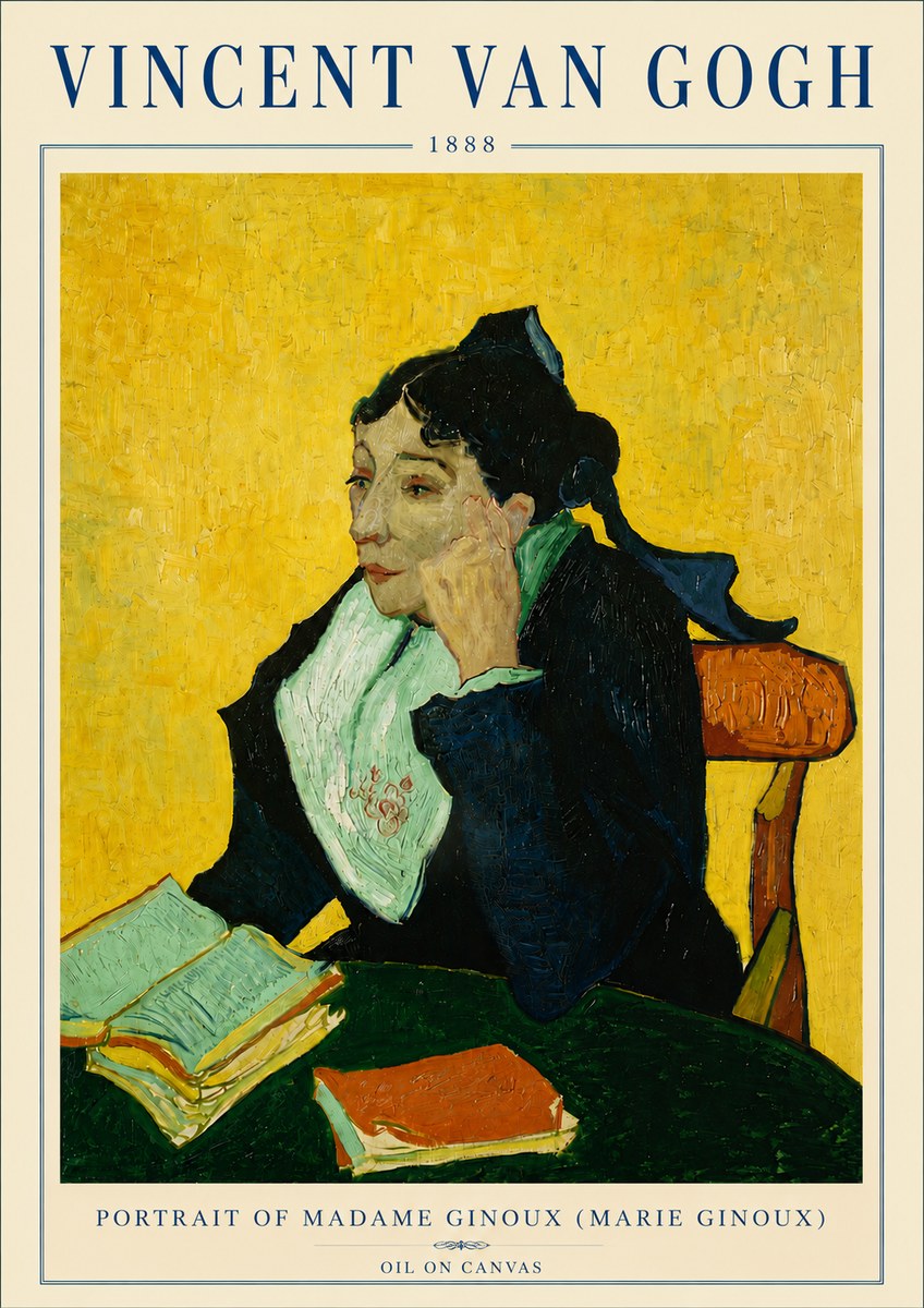 Van Gogh Portrait of Madame Ginoux (Marie Ginoux) No6 - Plakát
