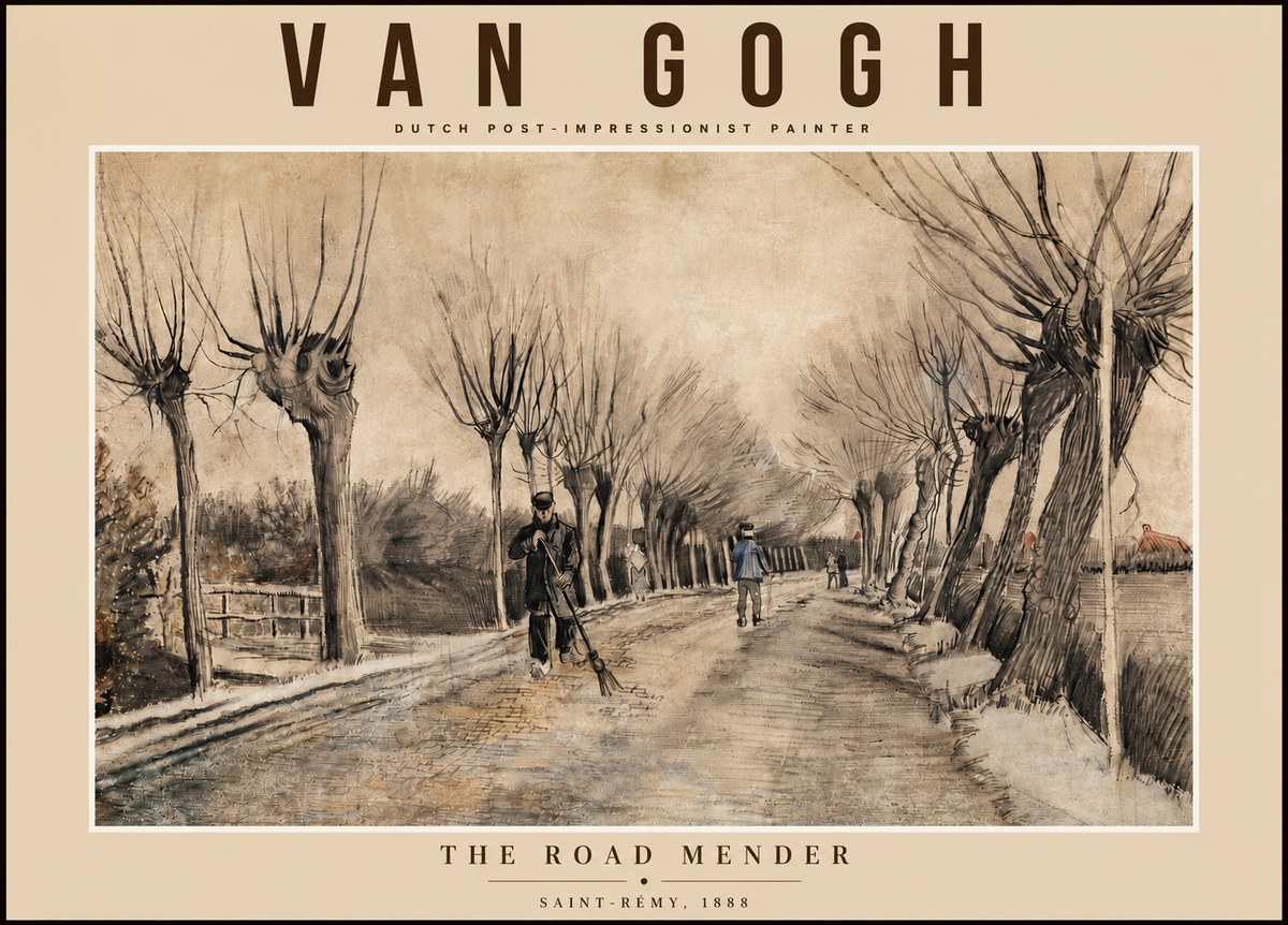 Van Gogh The Road Mender I No3 - Plakát