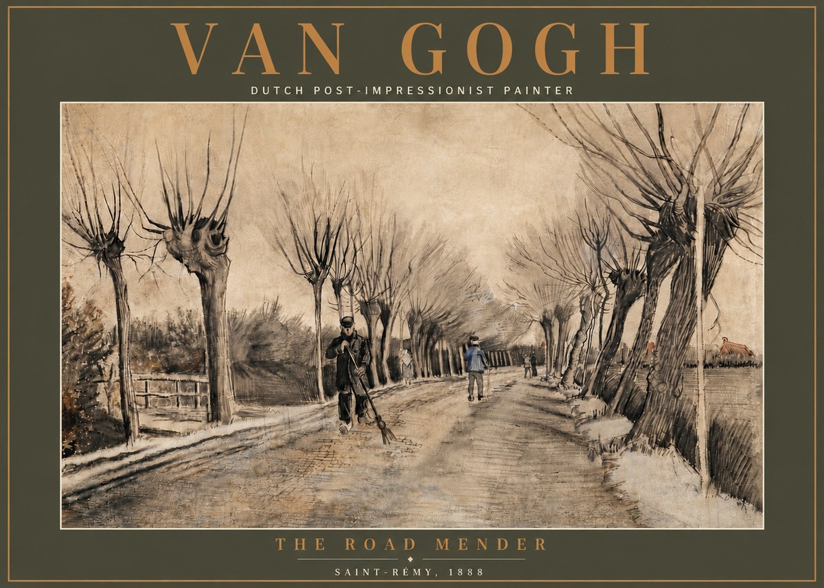 Van Gogh The Road Mender I No5 - Plakát