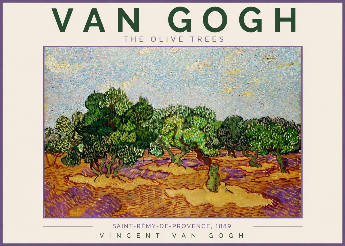 Van Gogh The Olive Trees No2 - Plakát