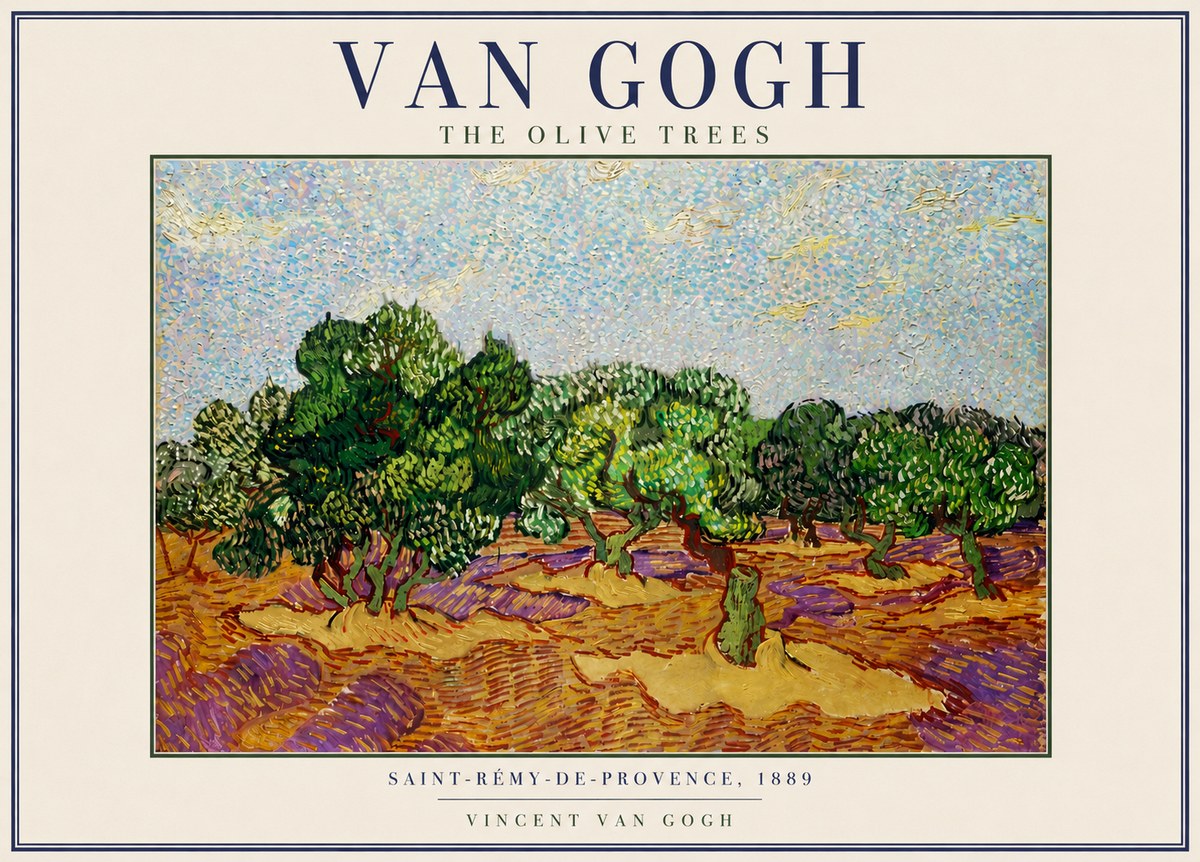 Van Gogh The Olive Trees No3 - Plakát