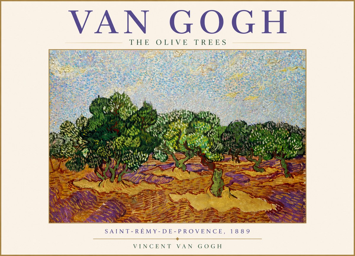 Van Gogh The Olive Trees No5 - Plakát