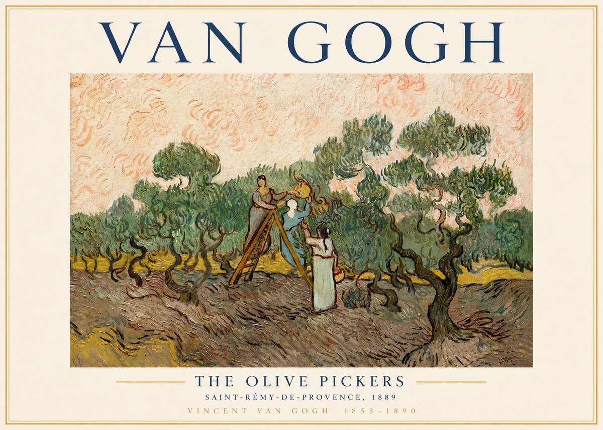 Van Gogh The Olive Pickers I No3 - Plakát