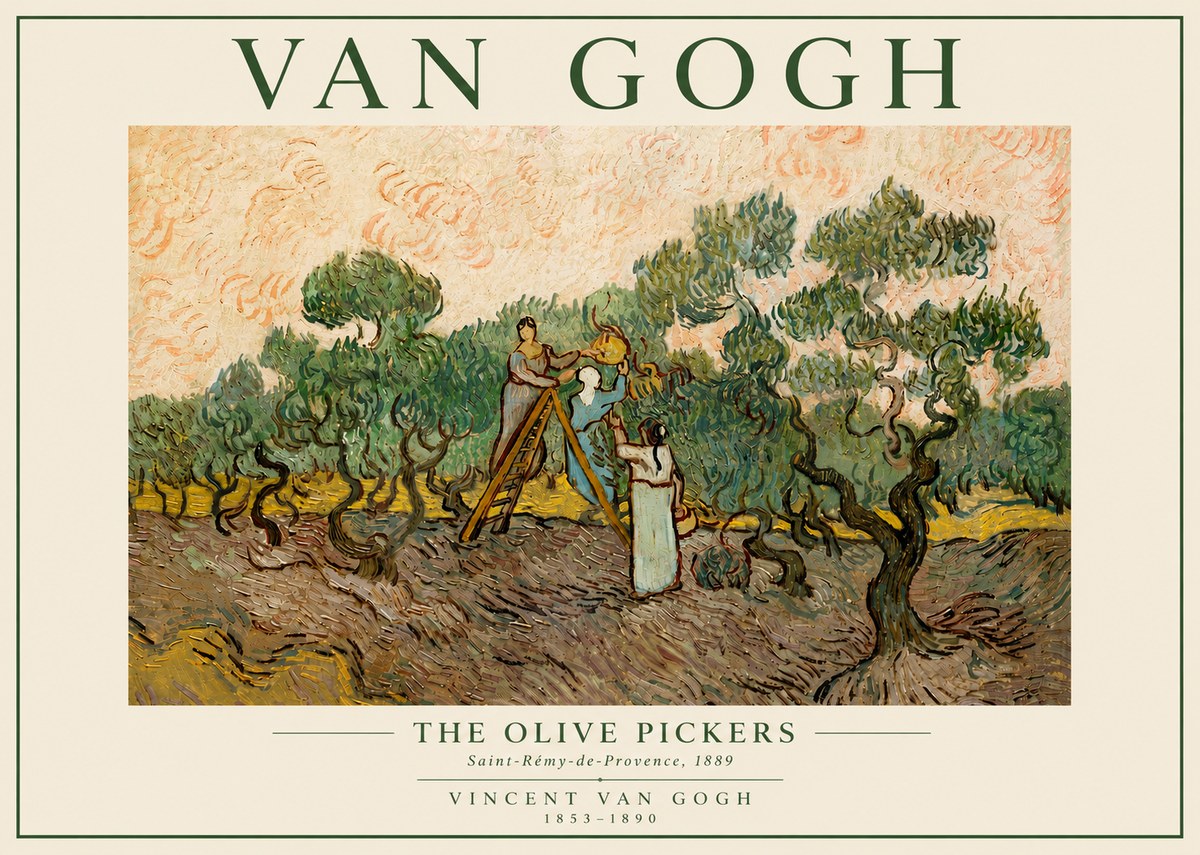 Van Gogh The Olive Pickers I No5 - Plakát