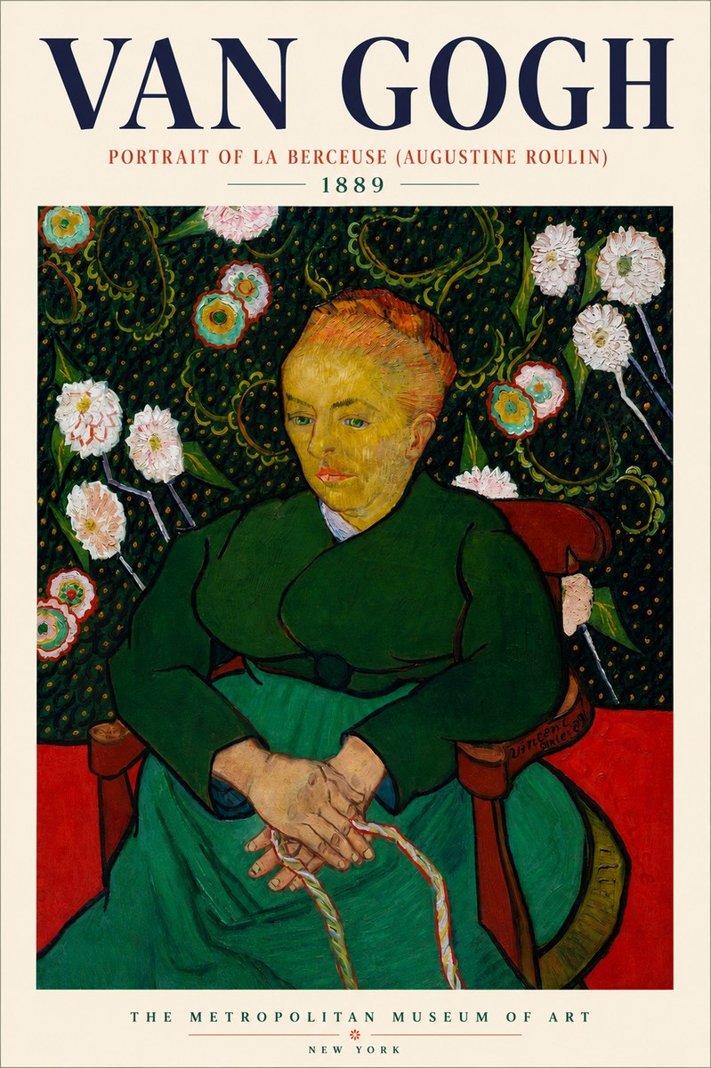 Van Gogh Portrait of La Berceuse (Augustine Roulin) No3 - Plakát