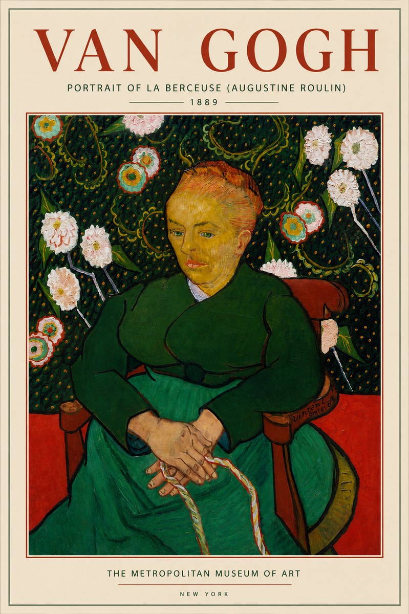 Van Gogh Portrait of La Berceuse (Augustine Roulin) No4 - Plakát
