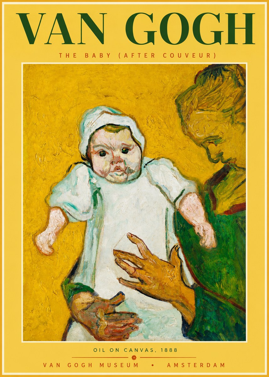 Van Gogh The Baby (After Couveur) No2 - Plakát