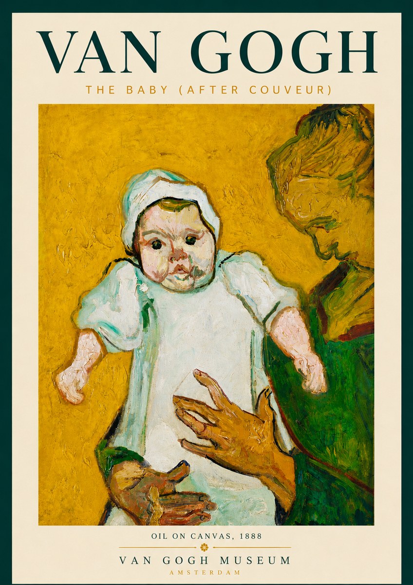 Van Gogh The Baby (After Couveur) No6 - Plakát