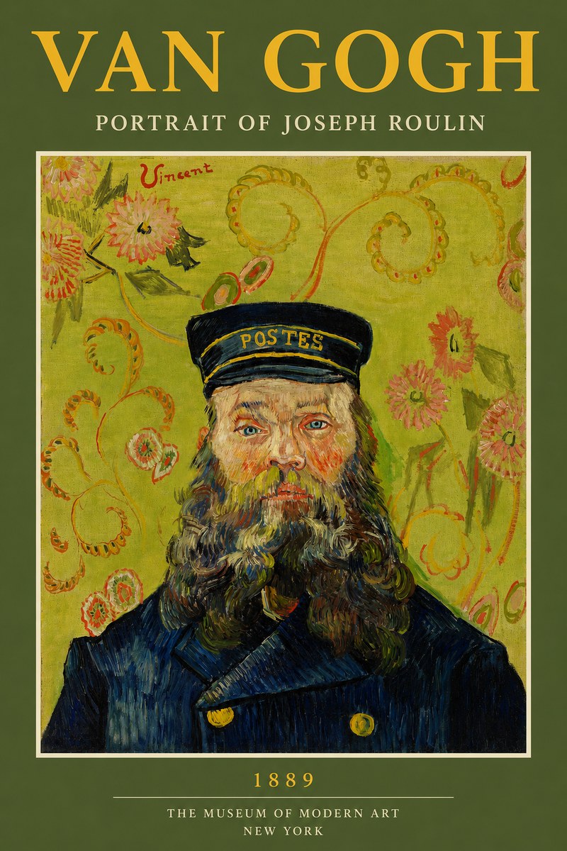 Van Gogh Portrait of Joseph Roulin II No2 - Plakát
