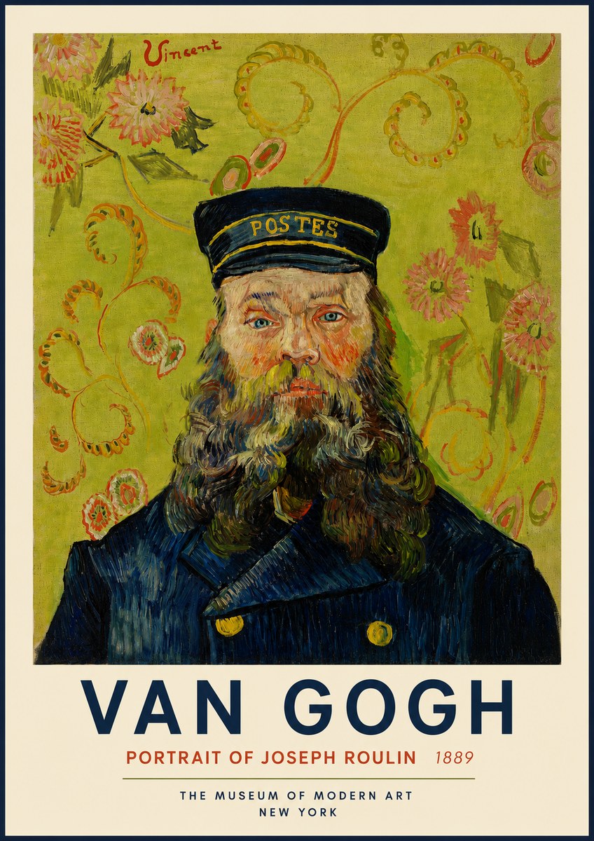 Van Gogh Portrait of Joseph Roulin II No3 - Plakát