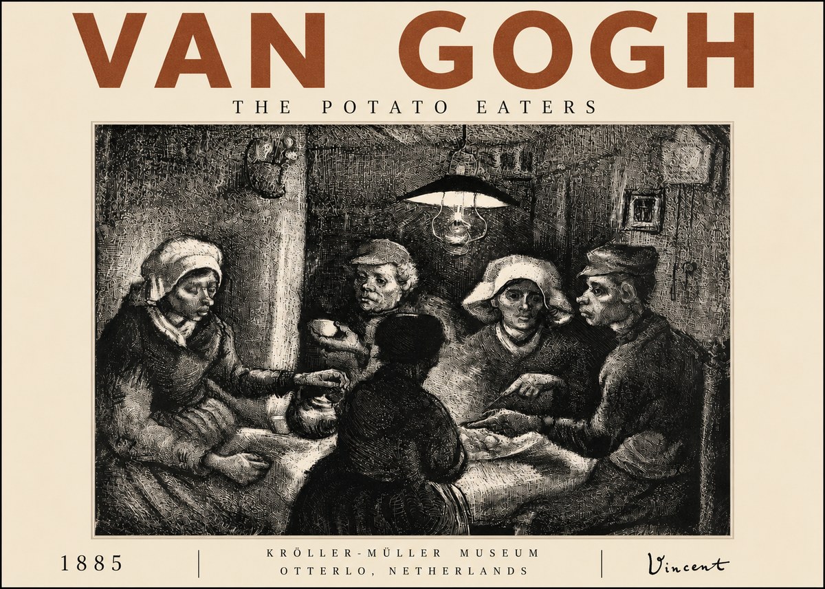 Van Gogh The Potato Eaters I No4 - Plakát