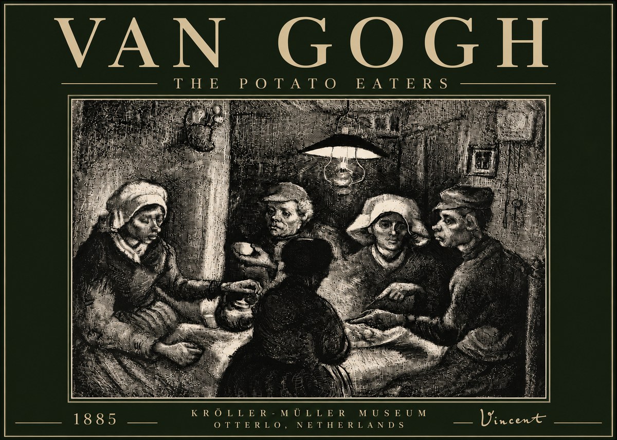Van Gogh The Potato Eaters I No5 - Plakát