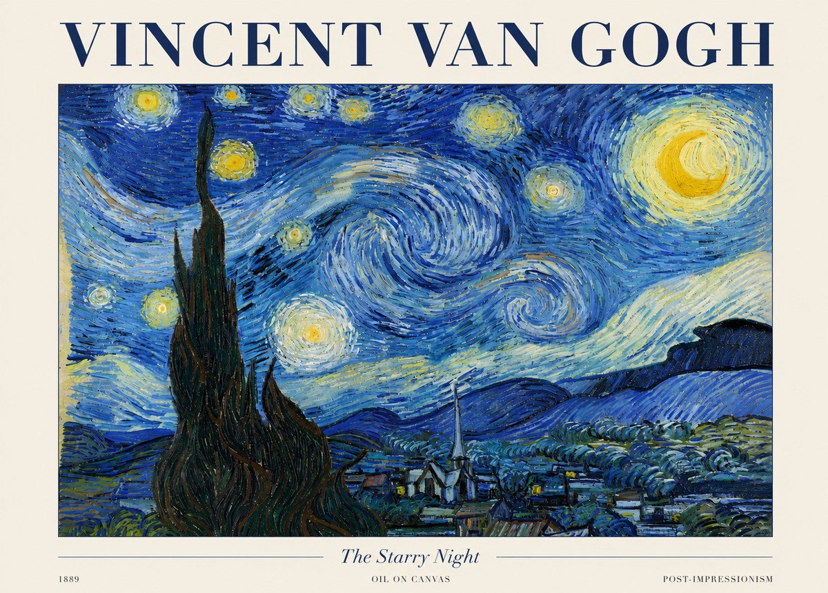 Van Gogh The Starry Night No3 - Plakát