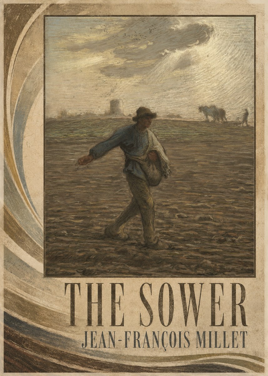 Jean-François Millet The Sower I No2 - Plakát