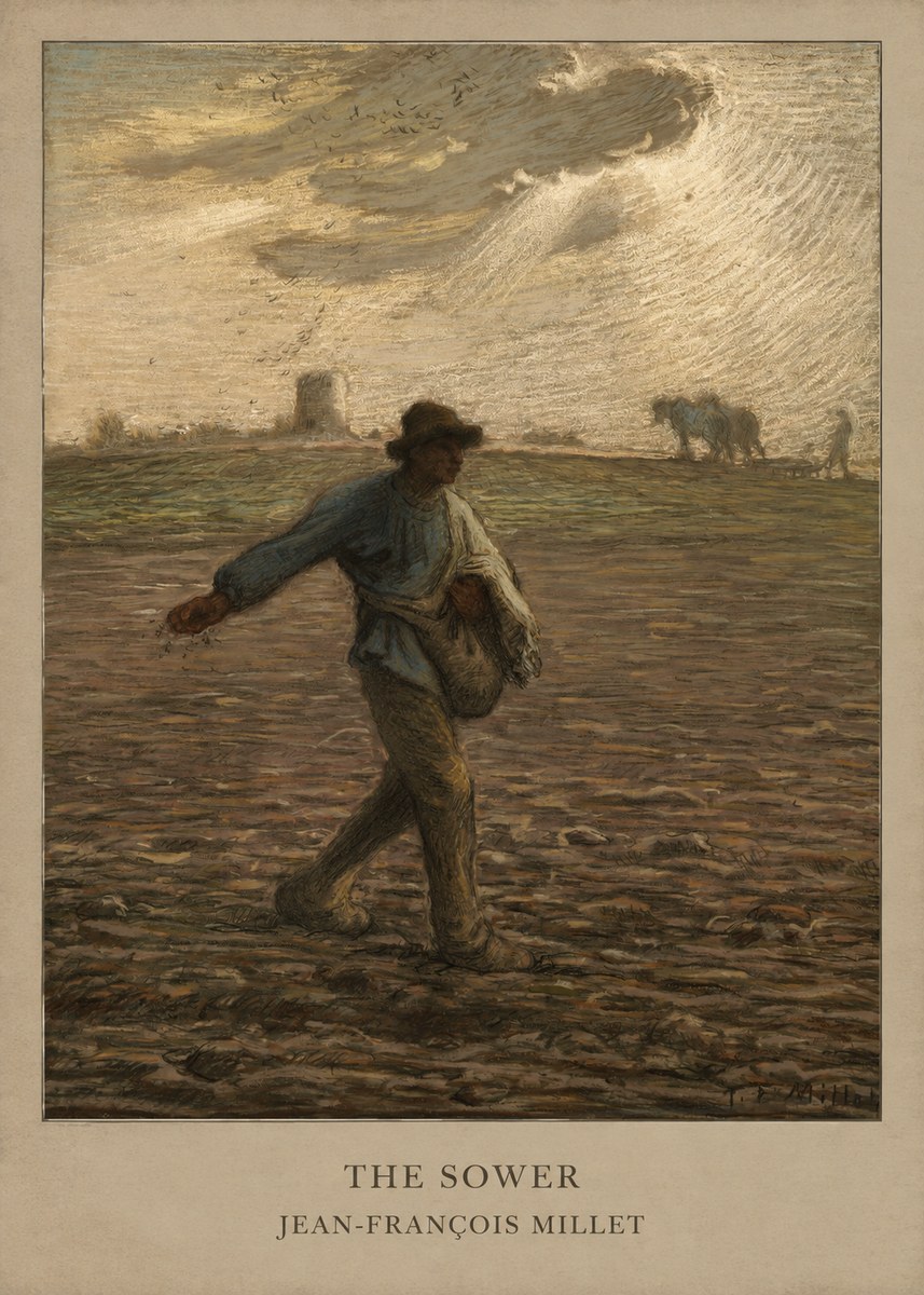 Jean-François Millet The Sower I No5 - Plakát
