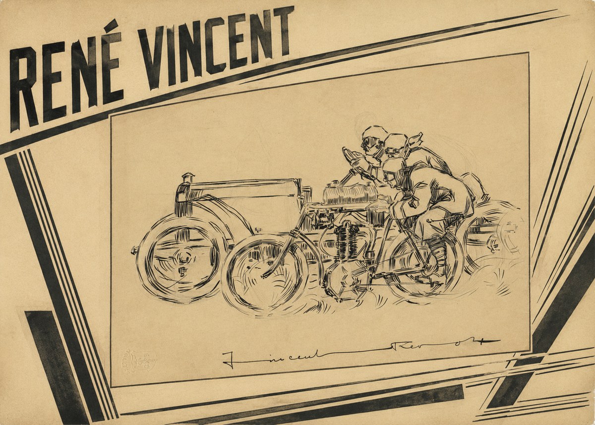 René Vincent Course Automobile No5 - Plakát