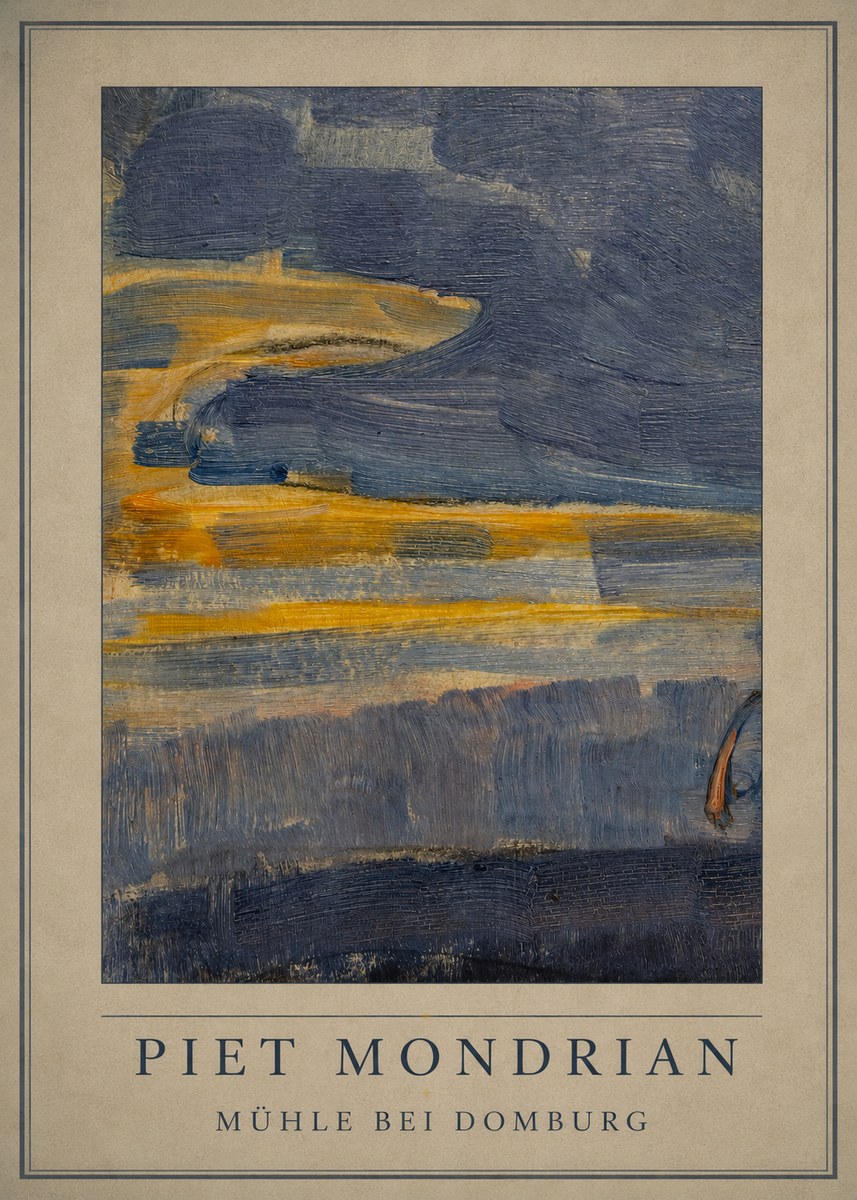 Piet Mondrian Mühle Bei Domburg No4 - Plakát