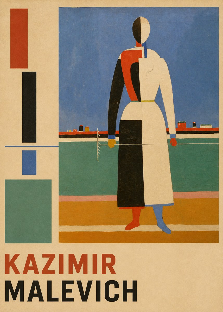 Kazimir Malevich Woman with a Rake No5 - Plakát