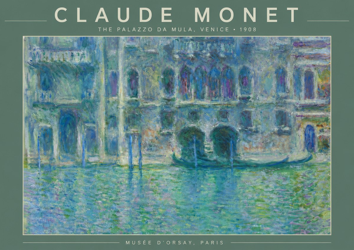 Monet The Palazzo Da Mula, Venice No4 - Plakát