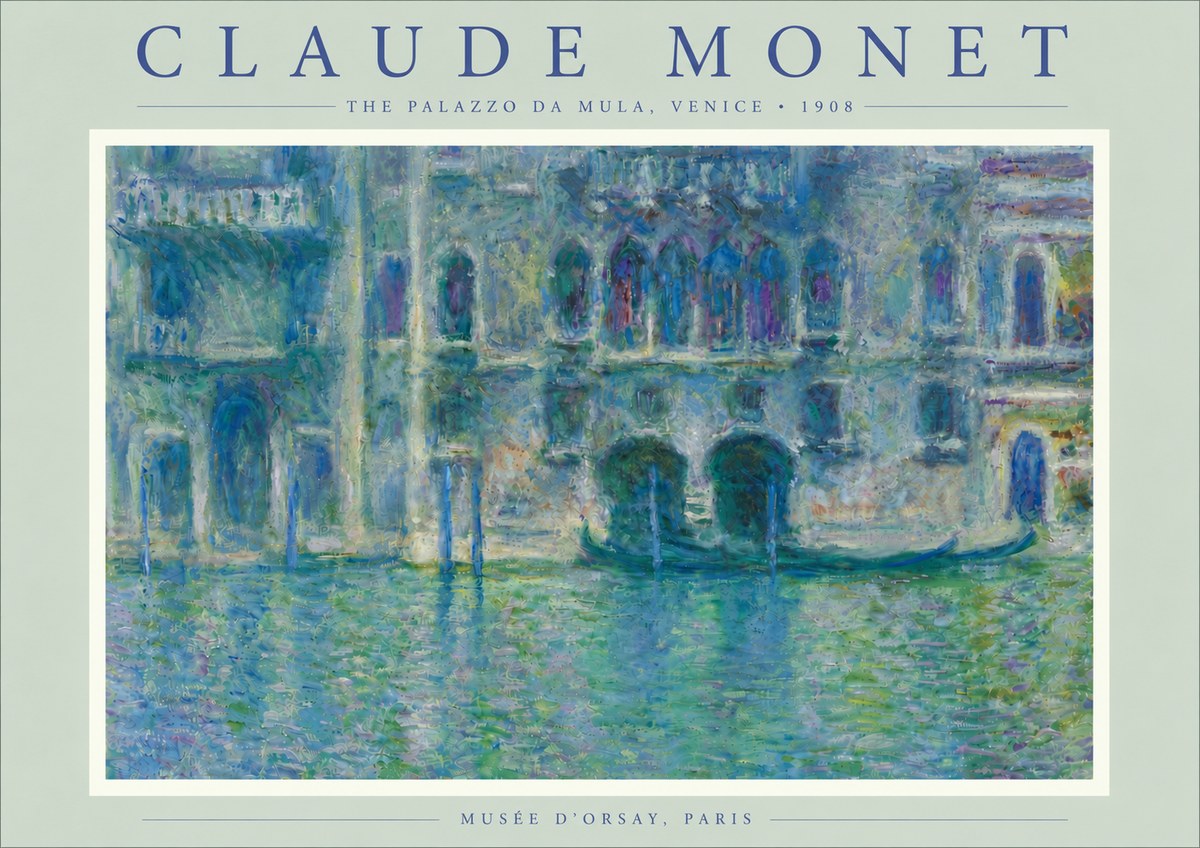 Monet The Palazzo Da Mula, Venice No6 - Plakát