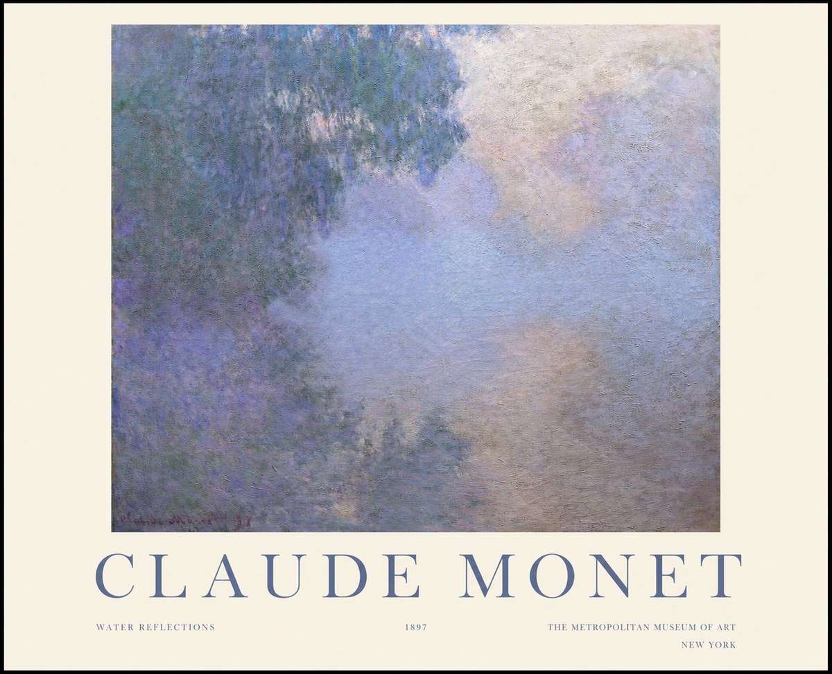 Monet Water Reflections No1 - Plakát