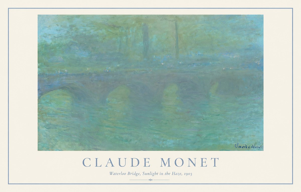 Monet Waterloo Bridge, Sunlight in the Haze, 1903 No1 - Plakát
