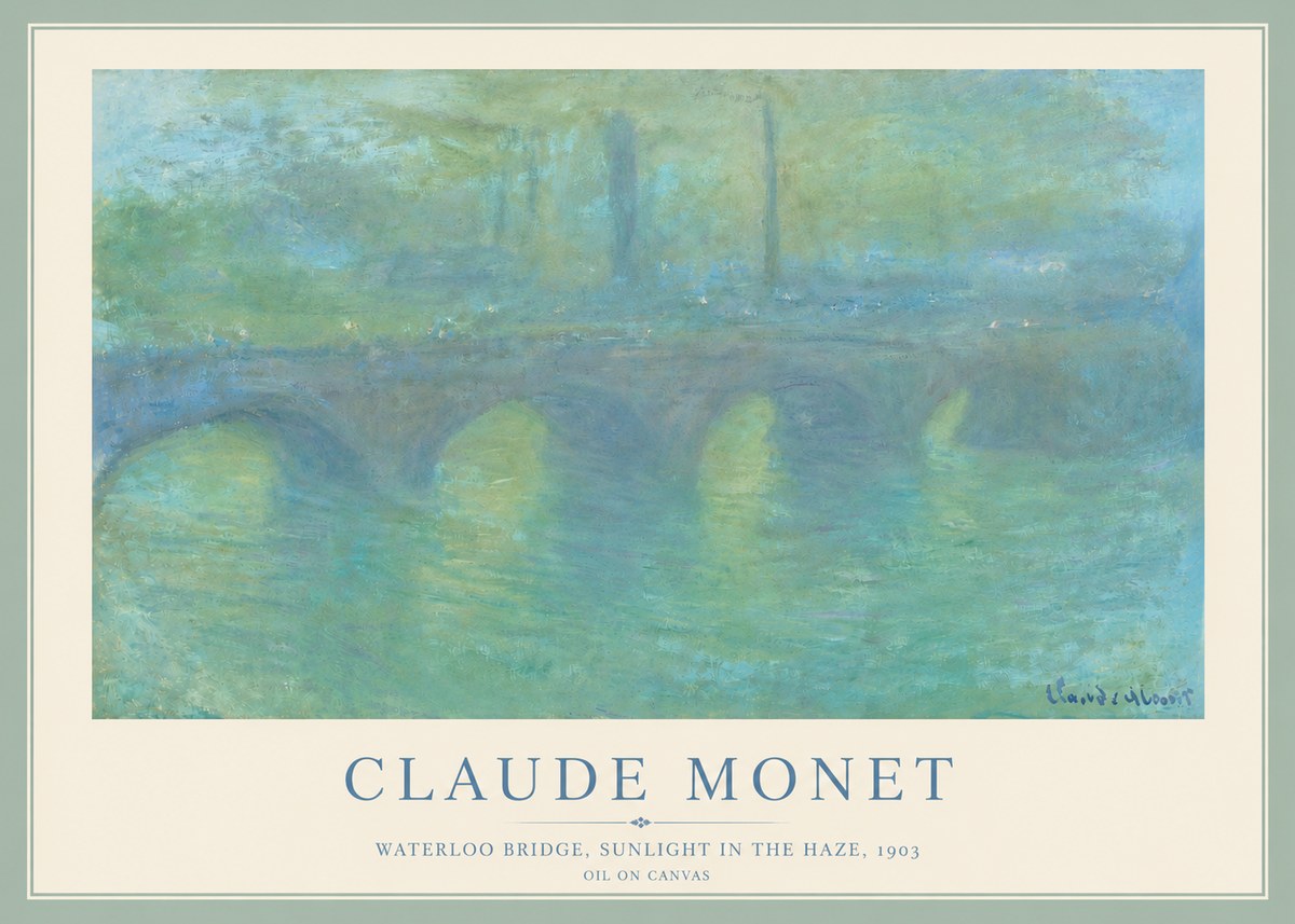 Monet Waterloo Bridge, Sunlight in the Haze, 1903 No5 - Plakát