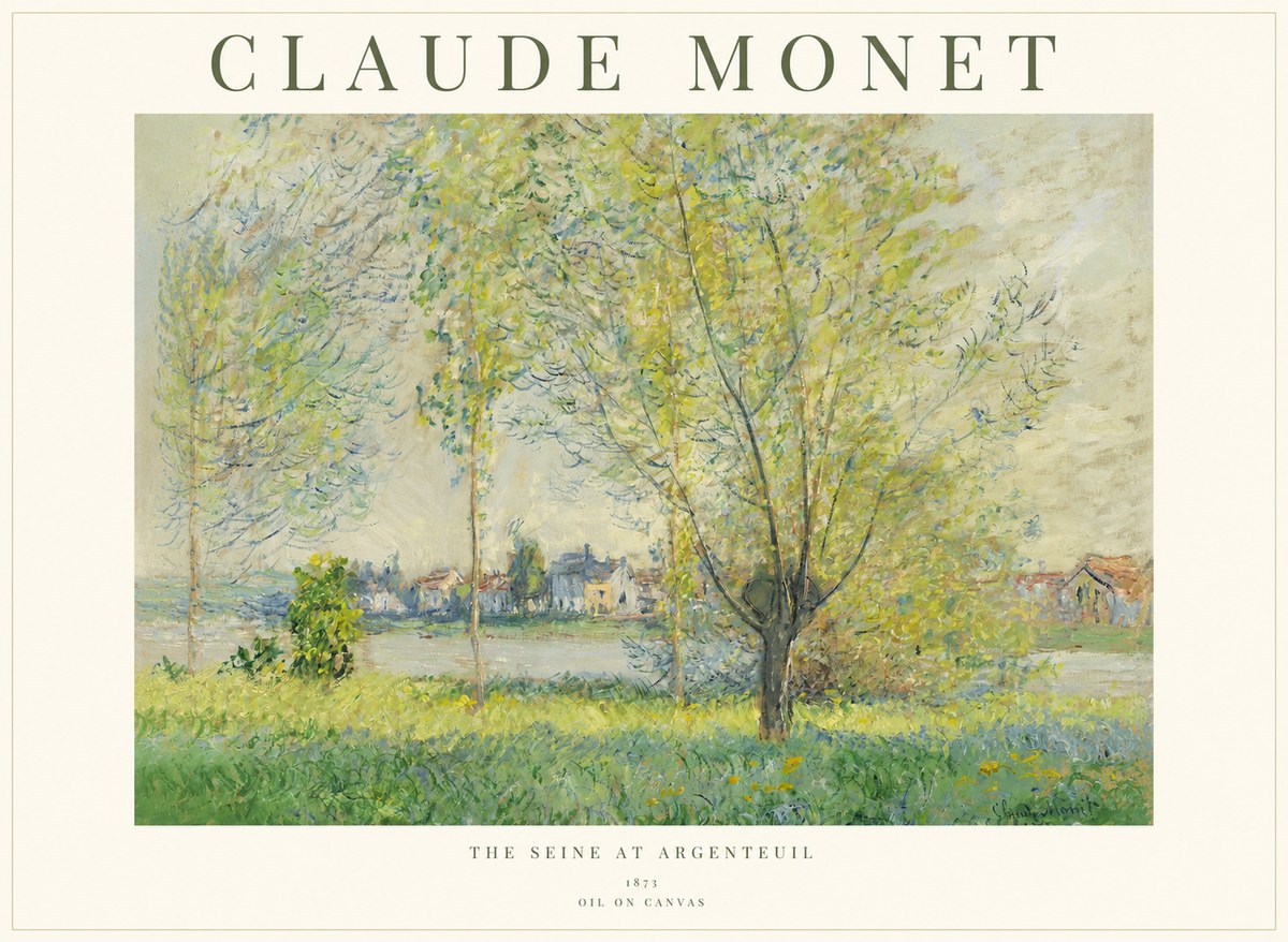 Monet The Seine at Argenteil No1 - Plakát