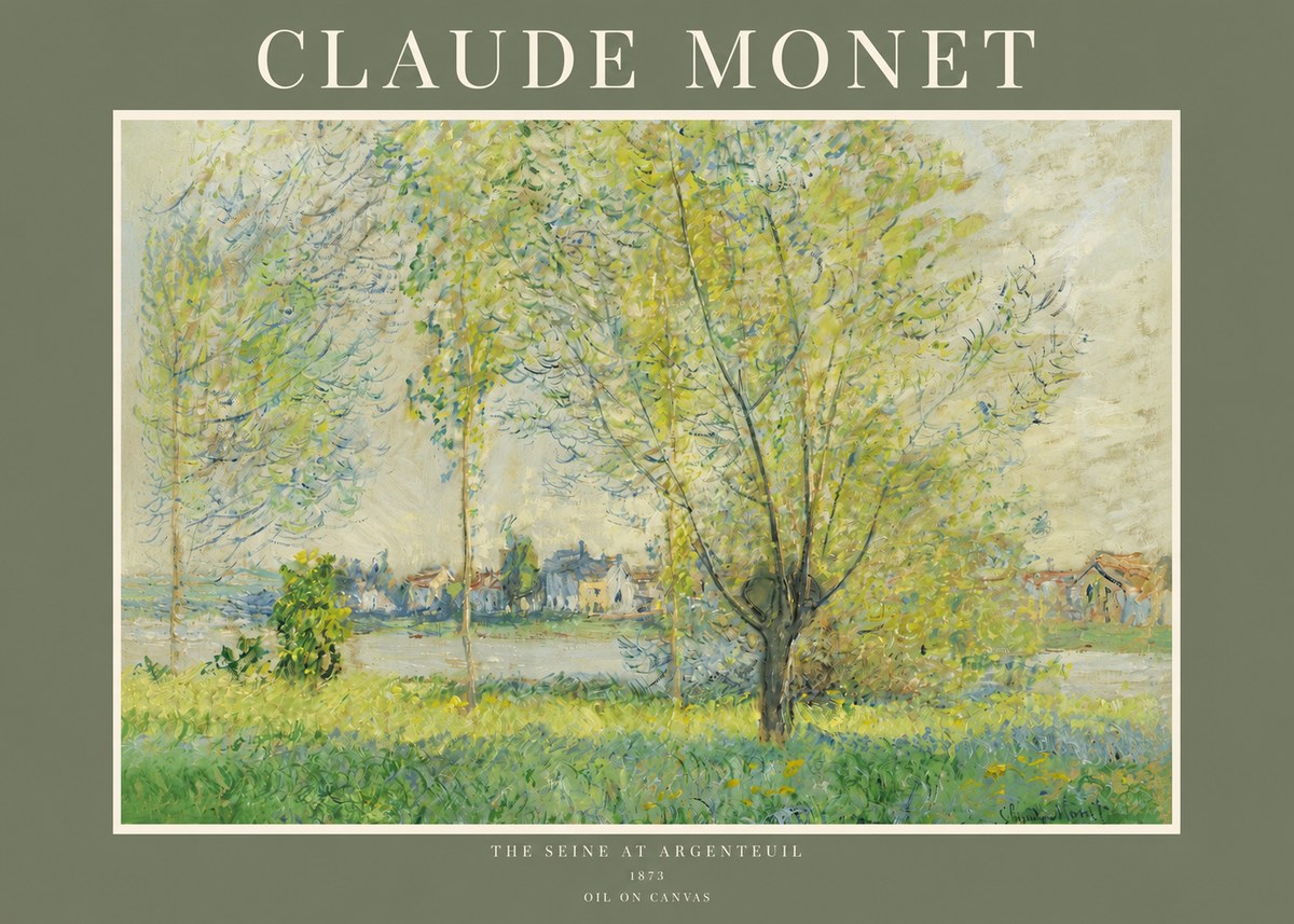 Monet The Seine at Argenteil No2 - Plakát