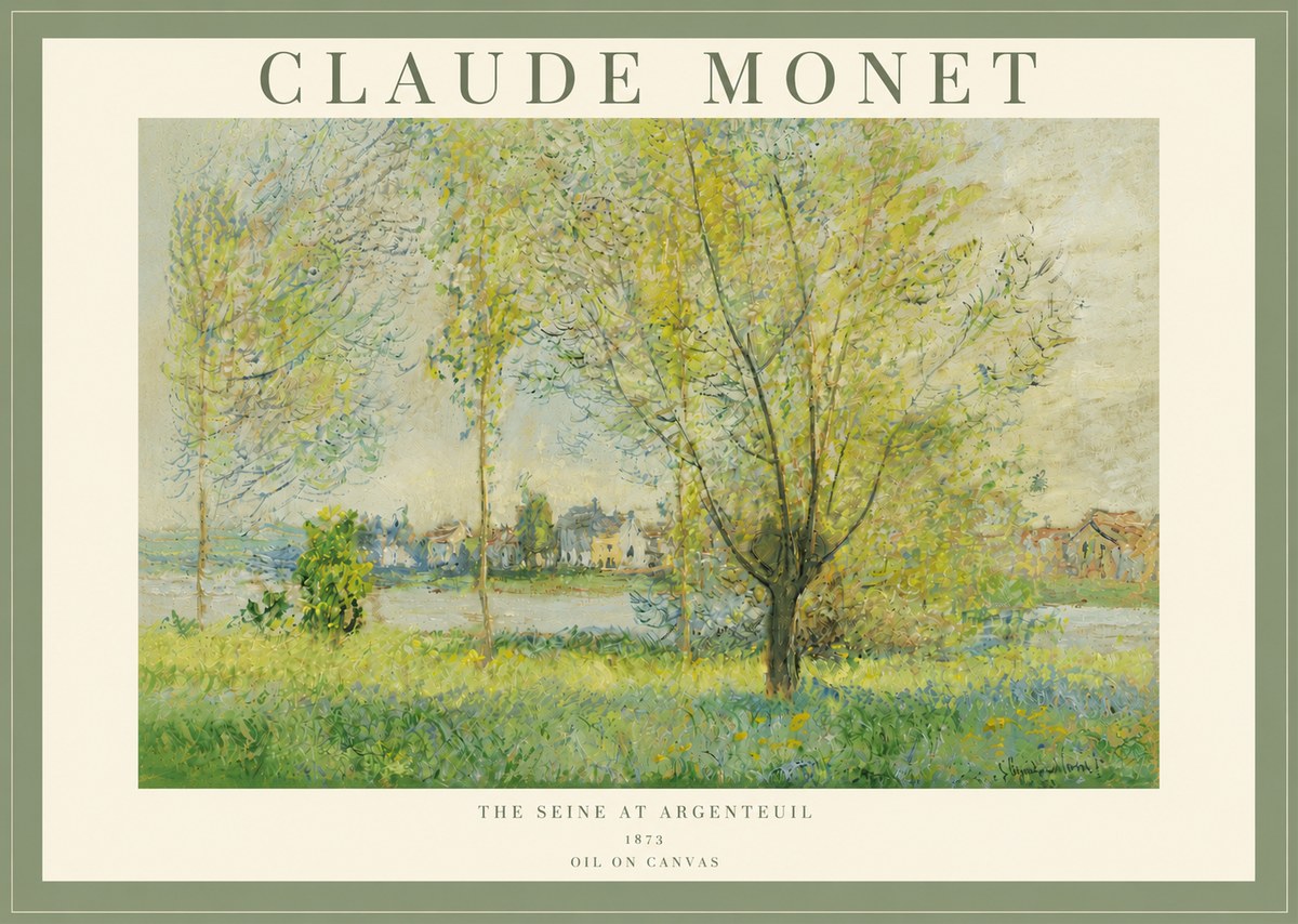 Monet The Seine at Argenteil No4 - Plakát