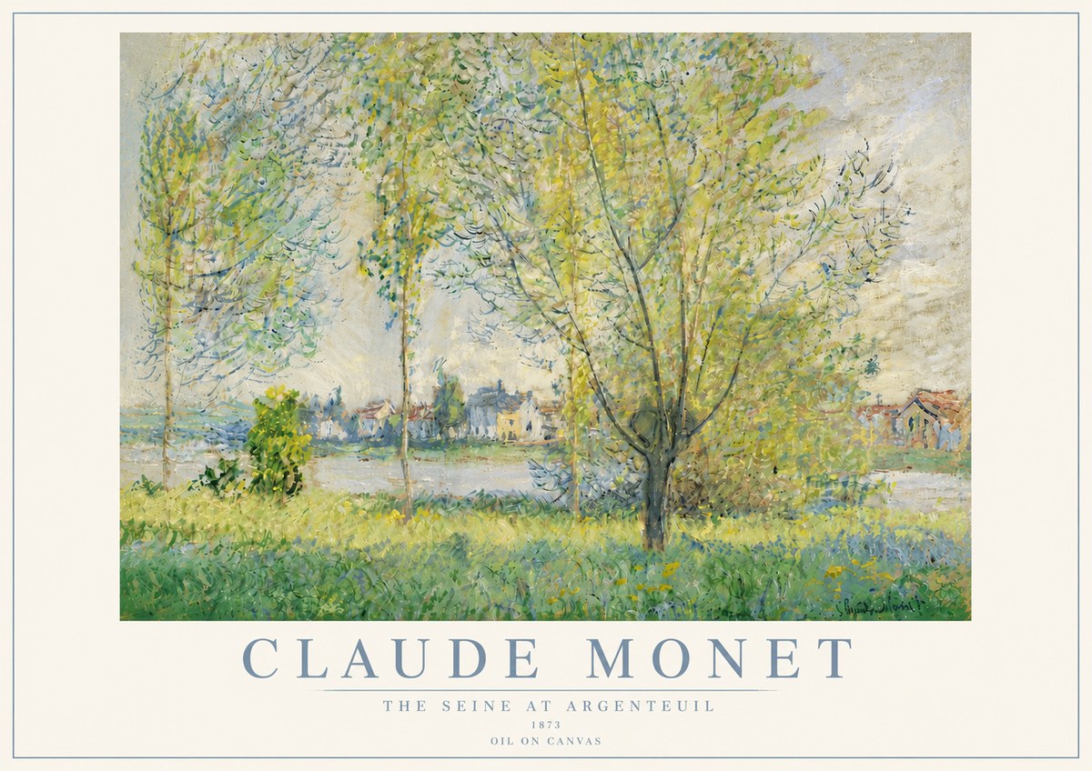 Monet The Seine at Argenteil No6 - Plakát