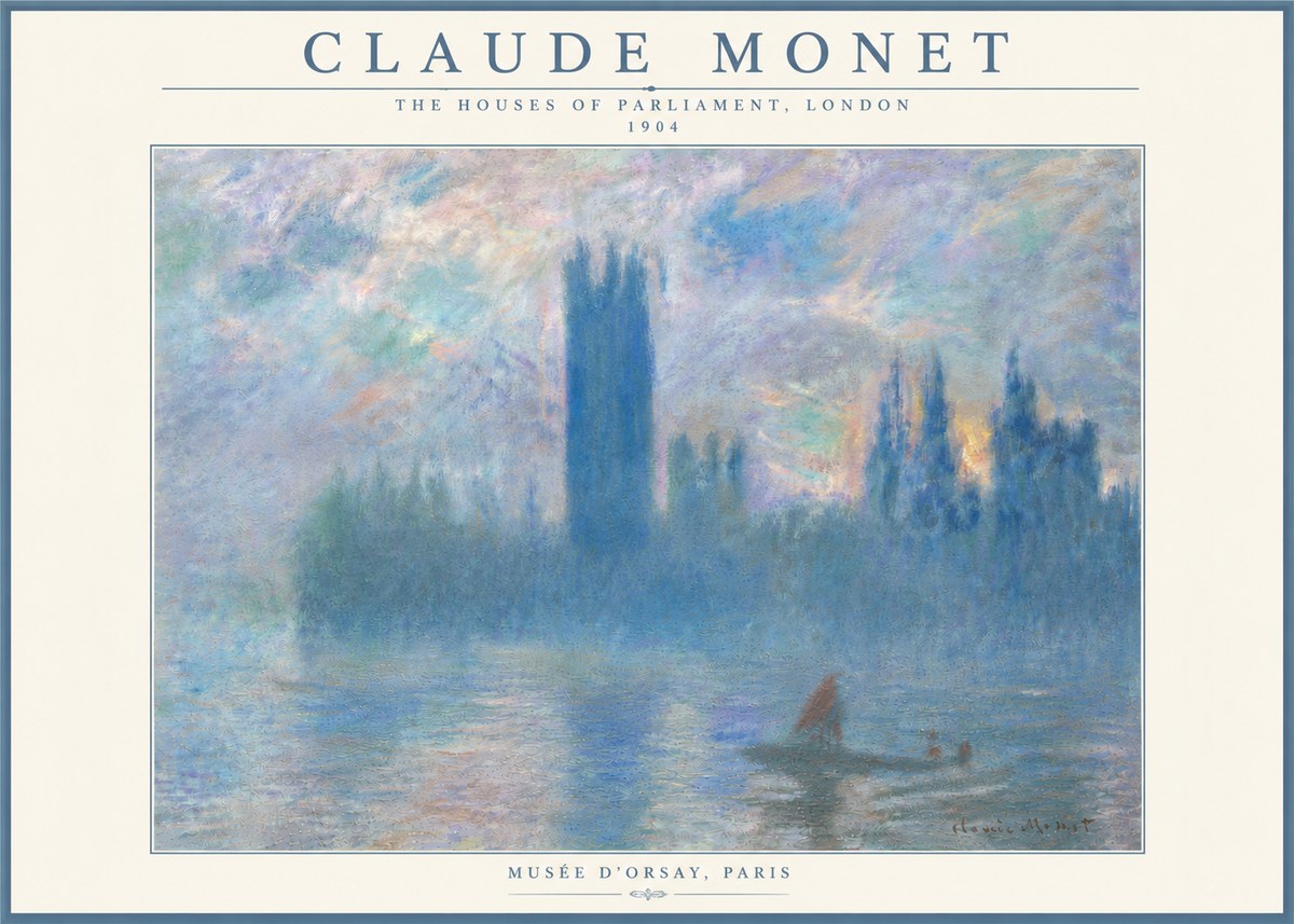 Monet The Houses of Parliament, London I No6 - Plakát
