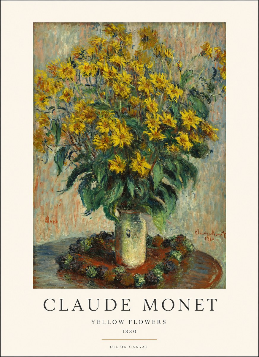 Monet Yellow Flowers No1 - Plakát