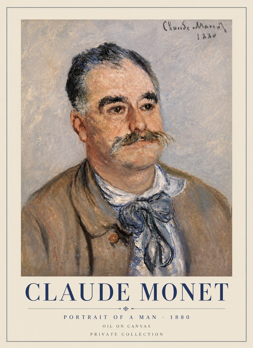 Monet Portrait of a Man No6 - Plakát