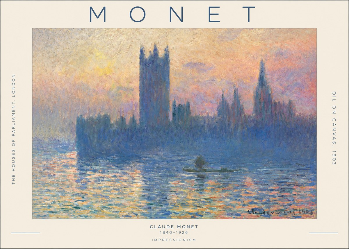 Monet The Houses of Parliament, London II No2 - Plakát