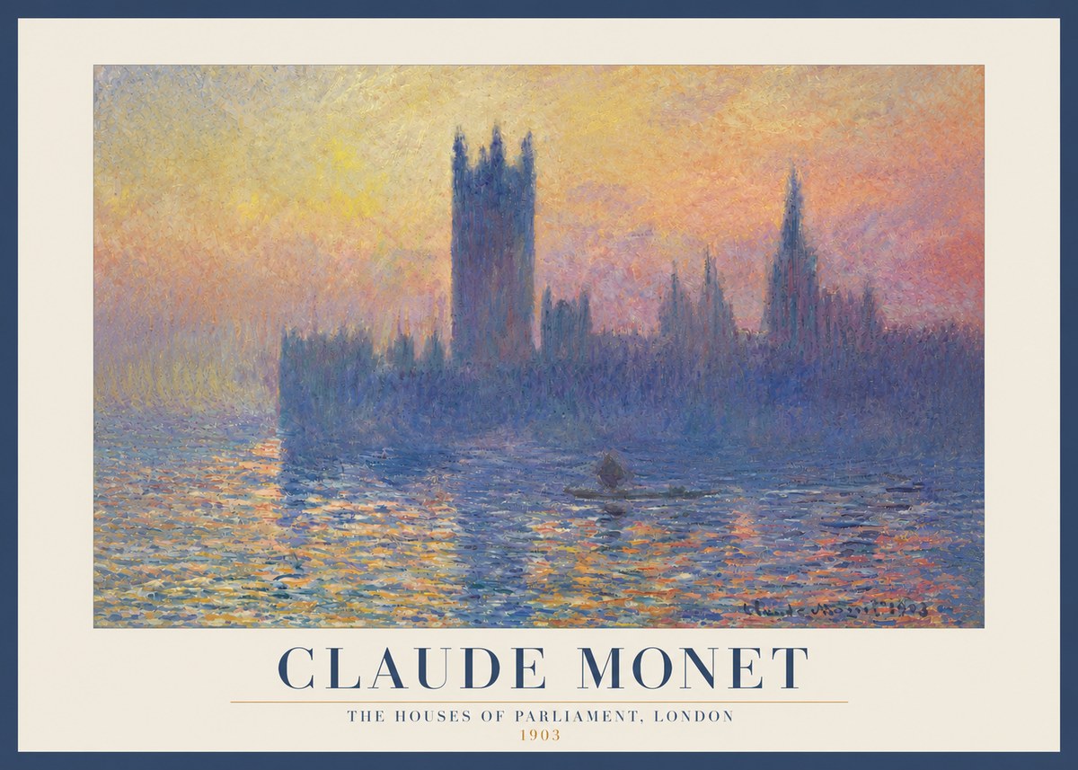 Monet The Houses of Parliament, London II No3 - Plakát