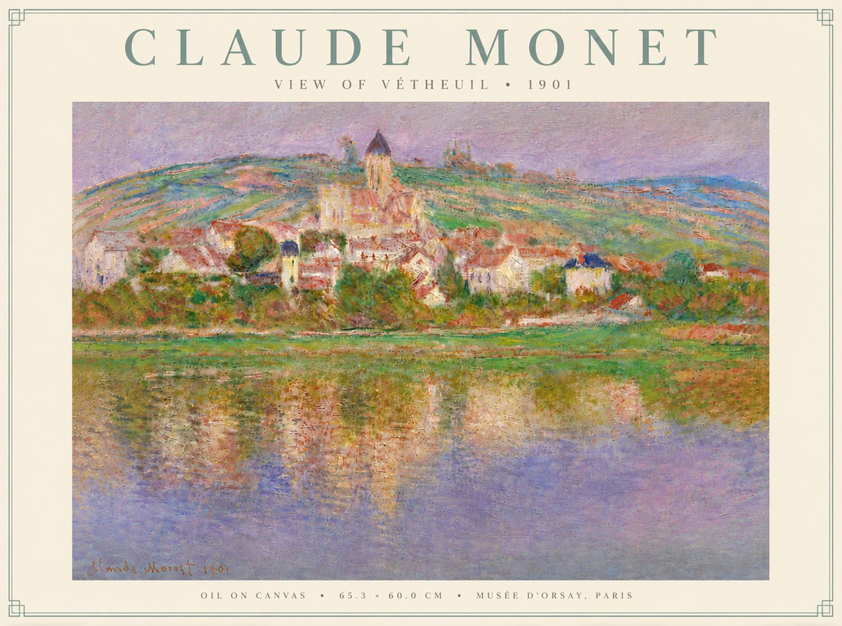Monet View of Vétheuil I No5 - Plakát