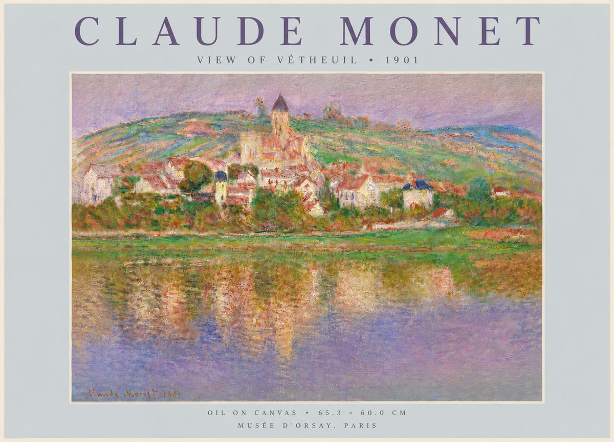 Monet View of Vétheuil I No6 - Plakát