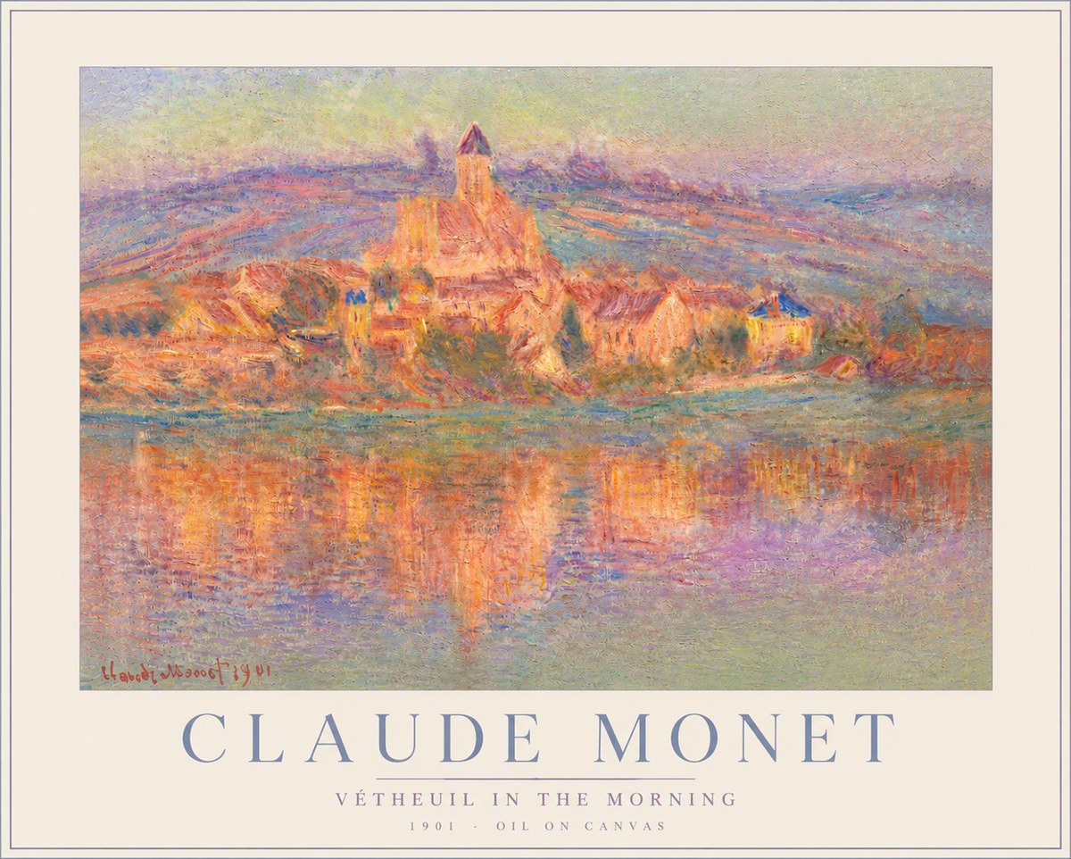 Monet Vétheuil in the Morning No5 - Plakát