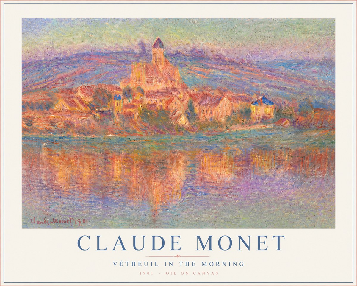 Monet Vétheuil in the Morning No6 - Plakát