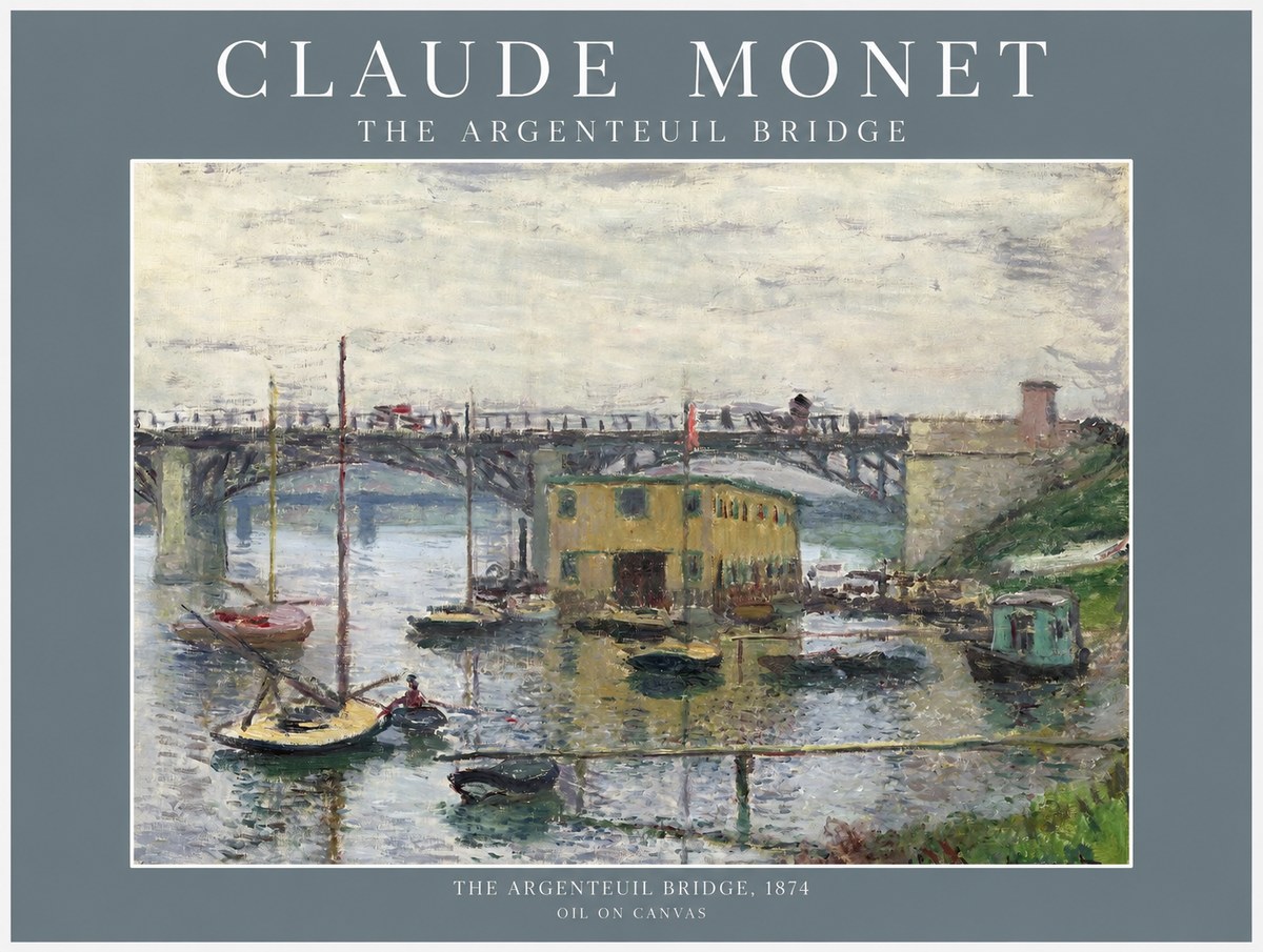 Monet The Argenteuil Bridge No1 - Plakát