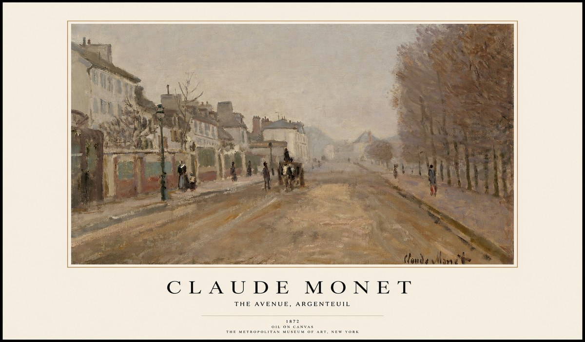 Monet The Avenue, Argenteuil No1 - Plakát