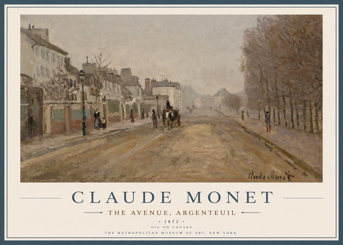 Monet The Avenue, Argenteuil No2 - Plakát