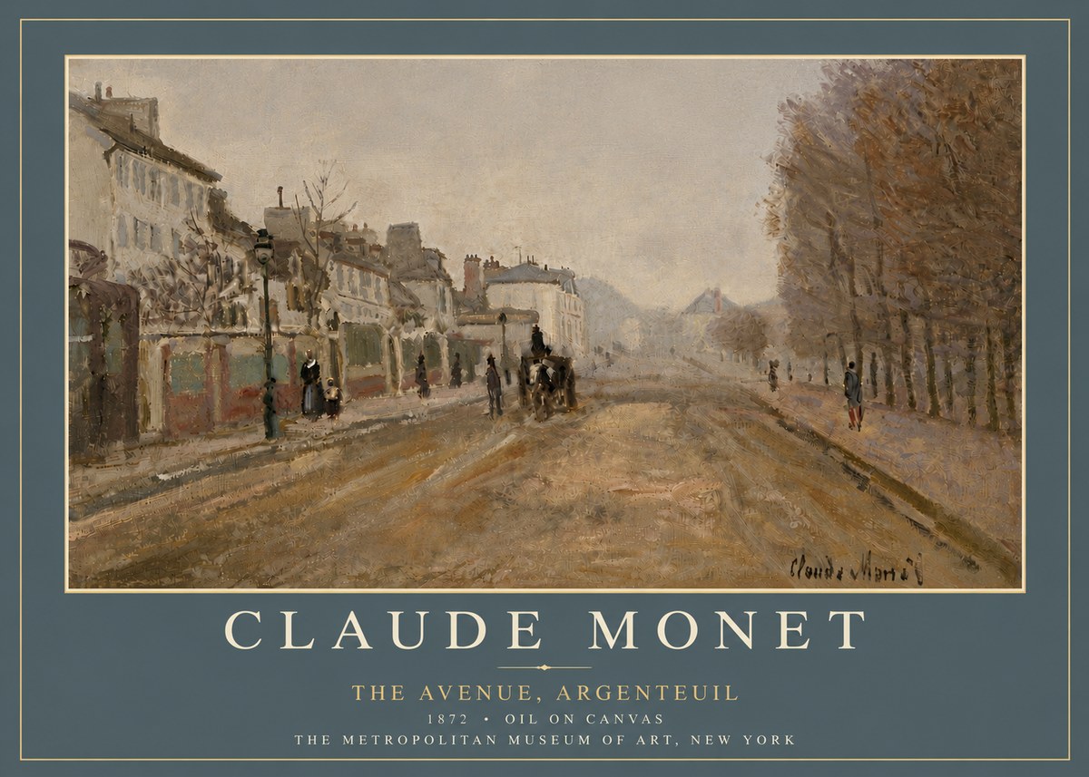 Monet The Avenue, Argenteuil No4 - Plakát