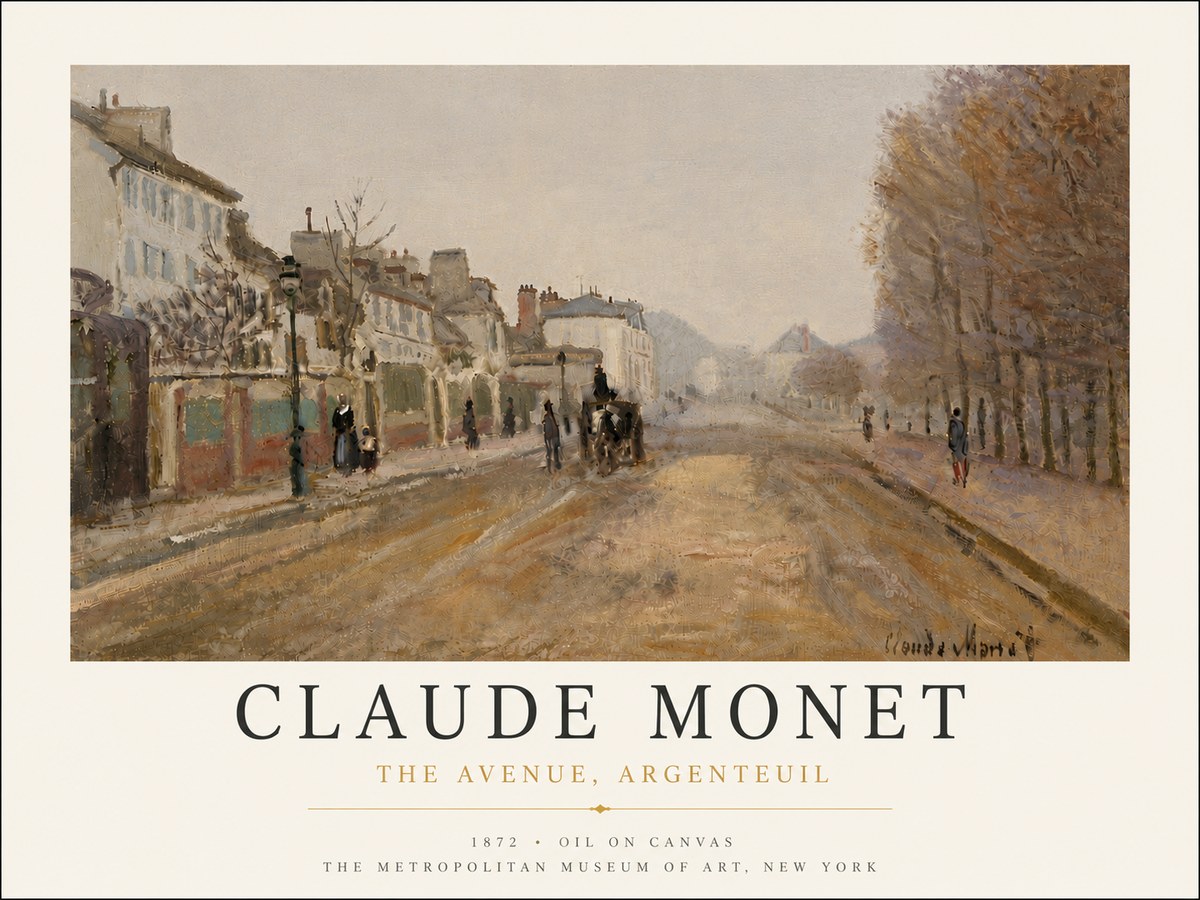 Monet The Avenue, Argenteuil No5 - Plakát