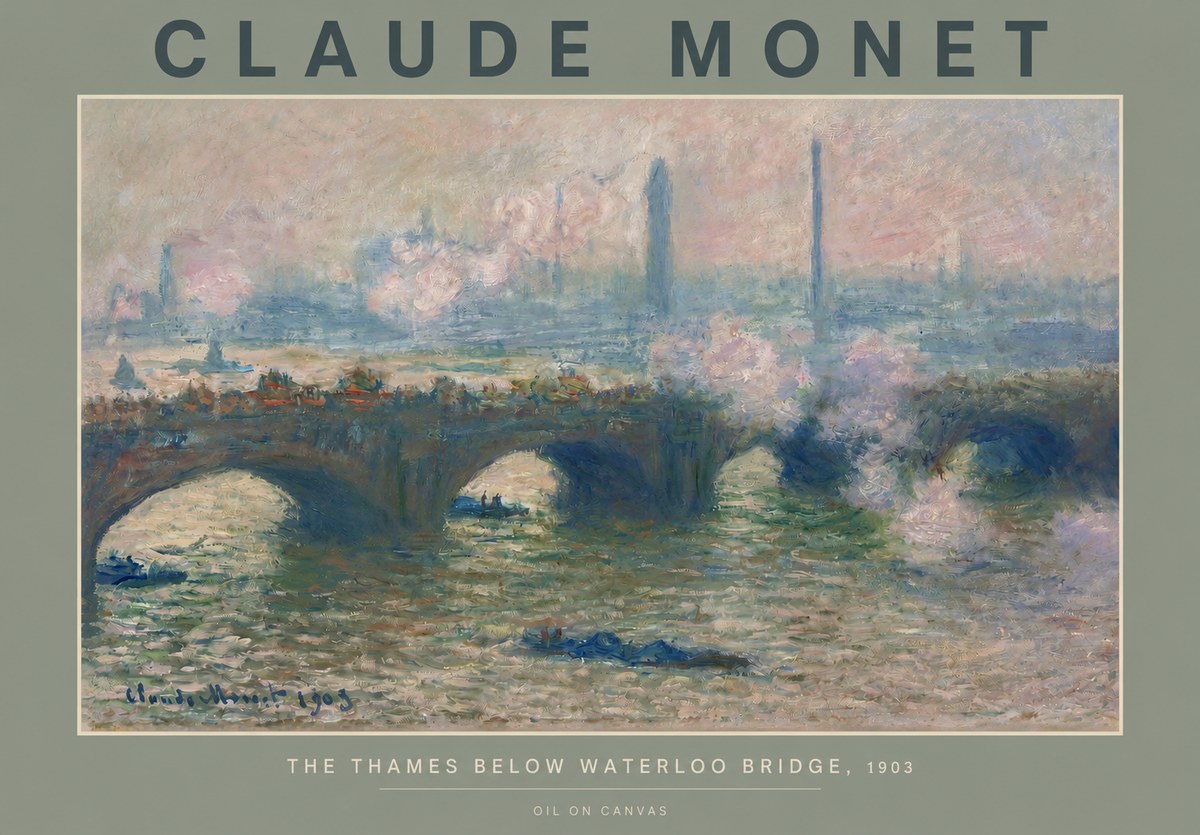 Monet The Thames Below Waterloo Bridge, 1903 No2 - Plakát