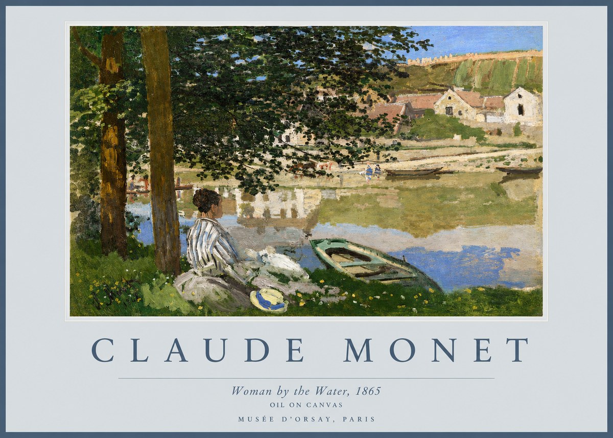 Monet Woman by the Water No2 - Plakát