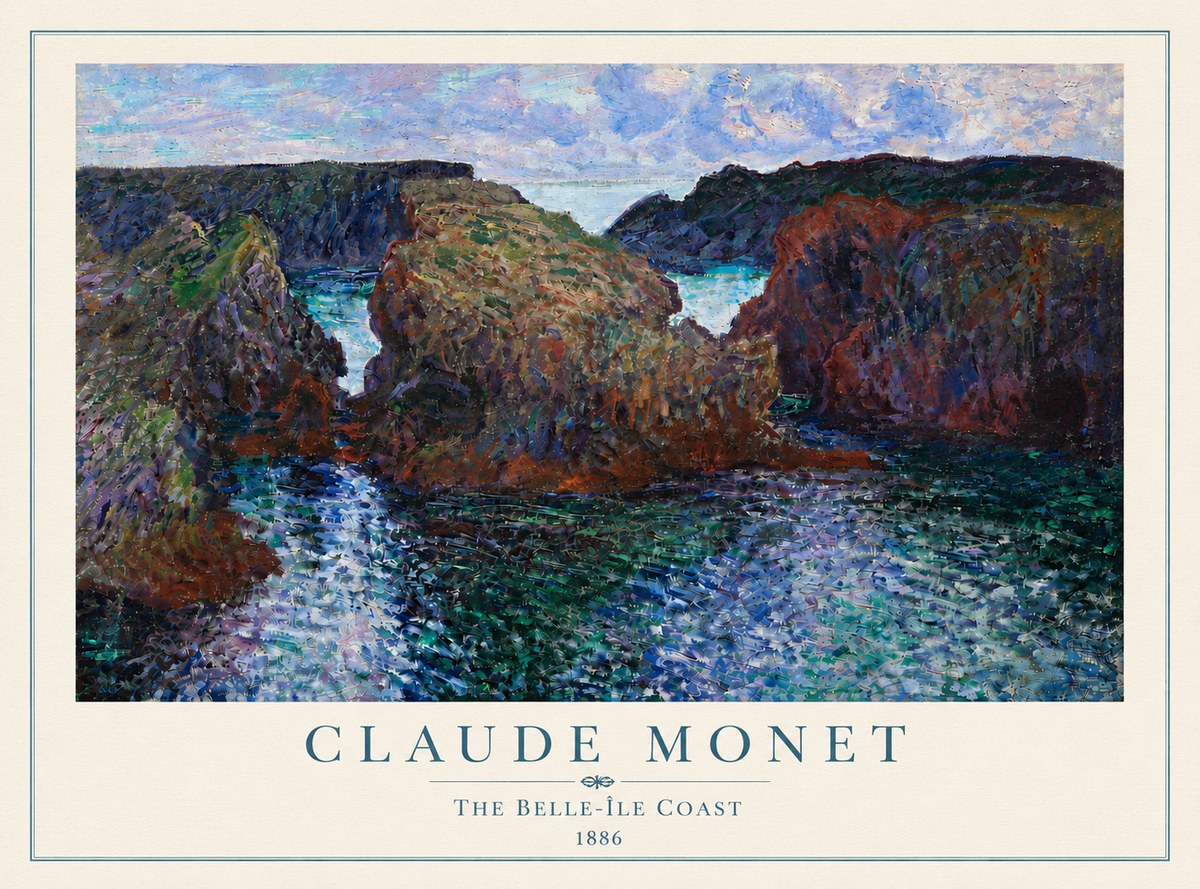 Monet The Belle-île Coast No5 - Plakát