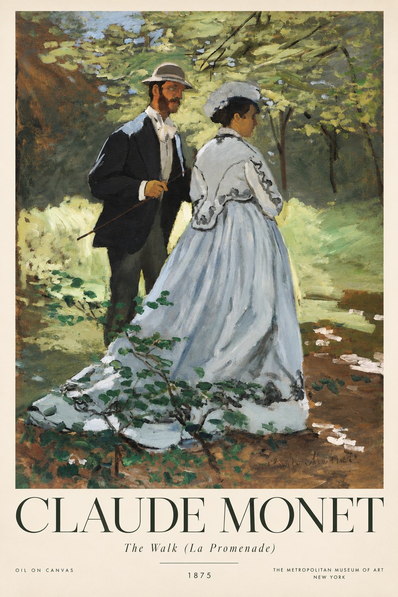 Monet The Walk (La Promenade) No4 - Plakát