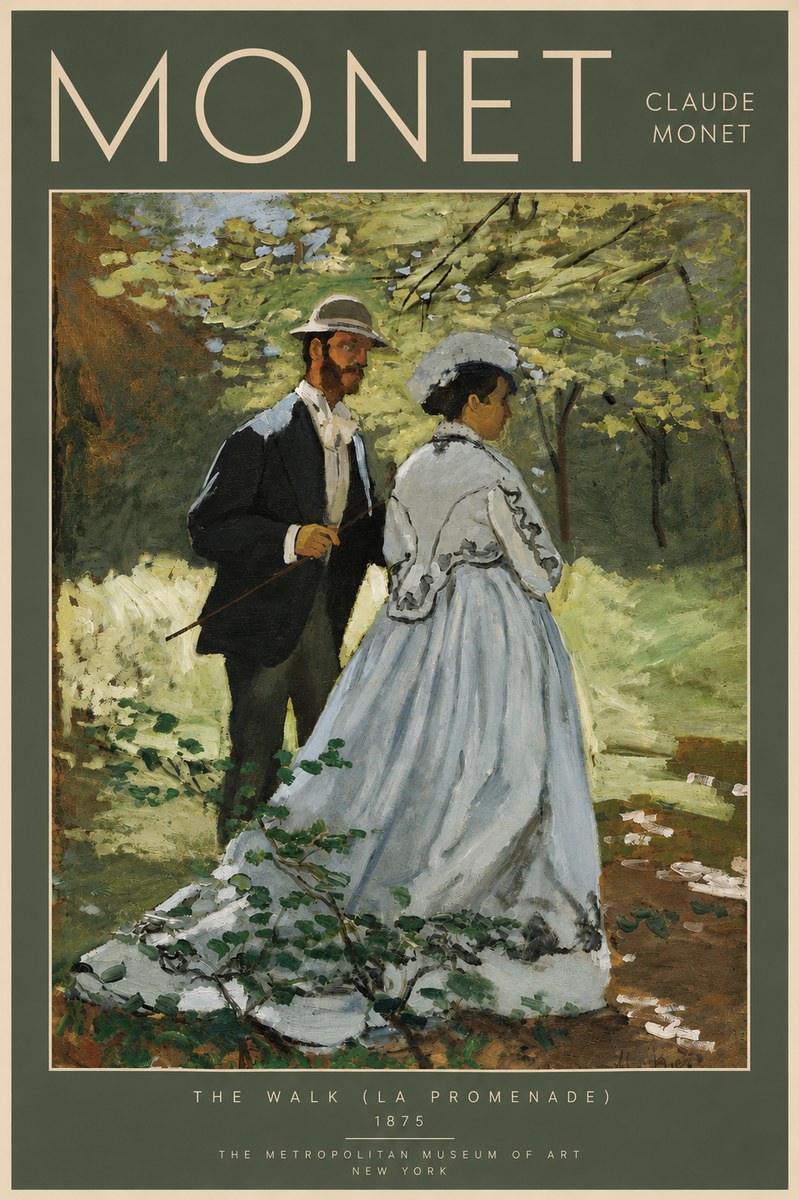Monet The Walk (La Promenade) No5 - Plakát